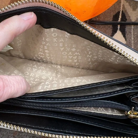 Kate Spade Black and Cream Wallet - Picture 12 of 16